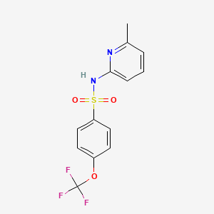 molecular formula C13H11F3N2O3S B4436093 N-(6-methylpyridin-2-yl)-4-(trifluoromethoxy)benzenesulfonamide 