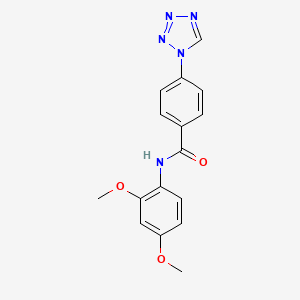molecular formula C16H15N5O3 B4436166 N-(2,4-dimethoxyphenyl)-4-(1H-1,2,3,4-tetrazol-1-yl)benzamide 