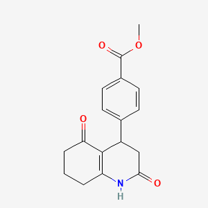 molecular formula C17H17NO4 B4436496 Methyl 4-(2,5-dioxo-1,2,3,4,5,6,7,8-octahydroquinolin-4-yl)benzoate 
