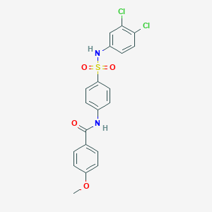 molecular formula C20H16Cl2N2O4S B443662 N-[4-[(3,4-dichlorophenyl)sulfamoyl]phenyl]-4-methoxybenzamide 