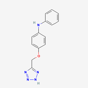 molecular formula C14H13N5O B4436714 N-phenyl-N-[4-(1H-1,2,3,4-tetraazol-5-ylmethoxy)phenyl]amine 