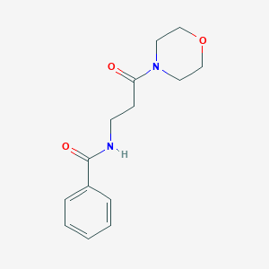 molecular formula C14H18N2O3 B4436720 N-[3-(morpholin-4-yl)-3-oxopropyl]benzamide 