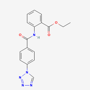 molecular formula C17H15N5O3 B4436808 ethyl 2-[4-(1H-1,2,3,4-tetrazol-1-yl)benzamido]benzoate 