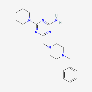molecular formula C20H29N7 B4436840 s-Triazine, 2-amino-4-((4-benzyl-1-piperazinyl)methyl)-6-piperidino- CAS No. 21868-49-5