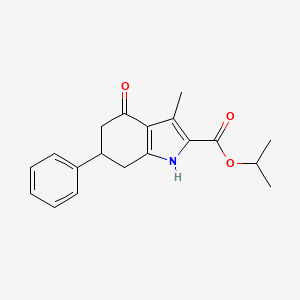molecular formula C19H21NO3 B4437076 propan-2-yl 3-methyl-4-oxo-6-phenyl-4,5,6,7-tetrahydro-1H-indole-2-carboxylate 