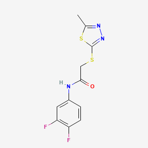 molecular formula C11H9F2N3OS2 B4437084 N-(3,4-difluorophenyl)-2-[(5-methyl-1,3,4-thiadiazol-2-yl)sulfanyl]acetamide 