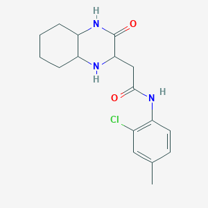 molecular formula C17H22ClN3O2 B4437149 N-(2-chloro-4-methylphenyl)-2-(3-oxodecahydroquinoxalin-2-yl)acetamide 