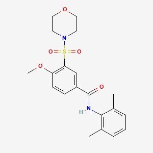 molecular formula C20H24N2O5S B4437273 N-(2,6-dimethylphenyl)-4-methoxy-3-(morpholin-4-ylsulfonyl)benzamide 