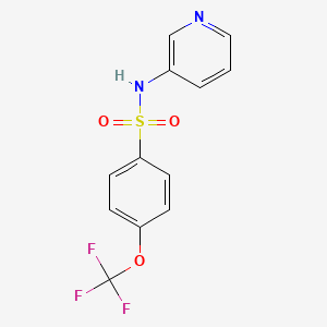 molecular formula C12H9F3N2O3S B4437426 N-pyridin-3-yl-4-(trifluoromethoxy)benzenesulfonamide 
