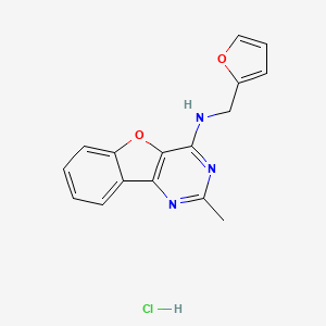 molecular formula C16H14ClN3O2 B4437557 N-(furan-2-ylmethyl)-2-methyl-[1]benzofuro[3,2-d]pyrimidin-4-amine;hydrochloride 