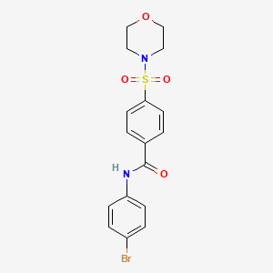 molecular formula C17H17BrN2O4S B4438124 Benzamide, N-(4-bromophenyl)-4-(4-morpholinylsulfonyl)- CAS No. 313537-97-2