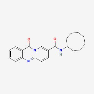 molecular formula C21H23N3O2 B4438127 N~8~-CYCLOOCTYL-11-OXO-11H-PYRIDO[2,1-B]QUINAZOLINE-8-CARBOXAMIDE 
