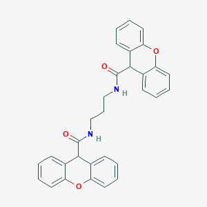 molecular formula C31H26N2O4 B443814 N~9~-{3-[(9H-XANTHEN-9-YLCARBONYL)AMINO]PROPYL}-9H-XANTHENE-9-CARBOXAMIDE 
