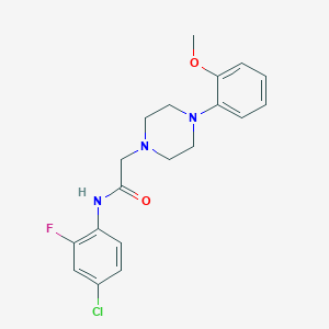 molecular formula C19H21ClFN3O2 B4438179 N-(4-chloro-2-fluorophenyl)-2-[4-(2-methoxyphenyl)piperazin-1-yl]acetamide 