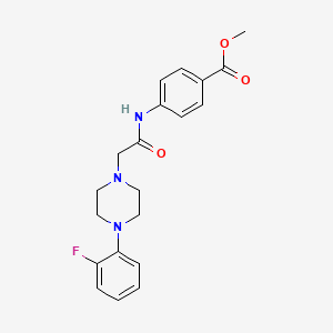 molecular formula C20H22FN3O3 B4438263 Methyl 4-({[4-(2-fluorophenyl)piperazin-1-yl]acetyl}amino)benzoate 