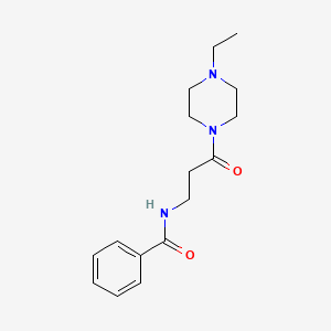 molecular formula C16H23N3O2 B4438271 N-[3-(4-ethylpiperazin-1-yl)-3-oxopropyl]benzamide 