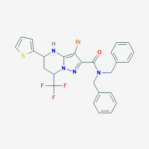 N,N-dibenzyl-3-bromo-5-(thiophen-2-yl)-7-(trifluoromethyl)-4,5,6,7-tetrahydropyrazolo[1,5-a]pyrimidine-2-carboxamide