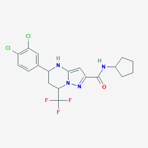 N-cyclopentyl-5-(3,4-dichlorophenyl)-7-(trifluoromethyl)-4,5,6,7-tetrahydropyrazolo[1,5-a]pyrimidine-2-carboxamide