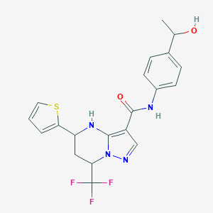 N-[4-(1-hydroxyethyl)phenyl]-5-(2-thienyl)-7-(trifluoromethyl)-4,5,6,7-tetrahydropyrazolo[1,5-a]pyrimidine-3-carboxamide