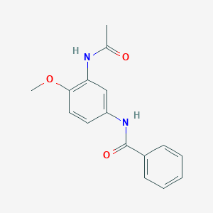 molecular formula C16H16N2O3 B4438487 N-(3-acetamido-4-methoxyphenyl)benzamide 