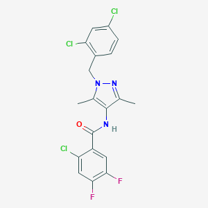 2-chloro-N-[1-(2,4-dichlorobenzyl)-3,5-dimethyl-1H-pyrazol-4-yl]-4,5-difluorobenzamide