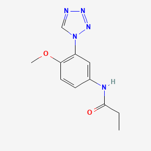 molecular formula C11H13N5O2 B4438569 N-[4-METHOXY-3-(1H-1,2,3,4-TETRAZOL-1-YL)PHENYL]PROPANAMIDE 