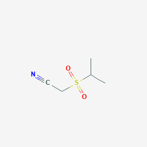 molecular formula C5H9NO2S B044386 (Isopropylsulphonyl)acetonitrile CAS No. 120069-21-8