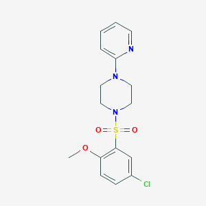 molecular formula C16H18ClN3O3S B4438604 1-(5-Chloro-2-methoxyphenyl)sulfonyl-4-pyridin-2-ylpiperazine 