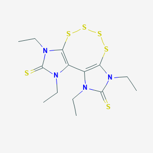molecular formula C14H20N4S6 B044388 Samarium(III) Ionophore II CAS No. 120097-53-2