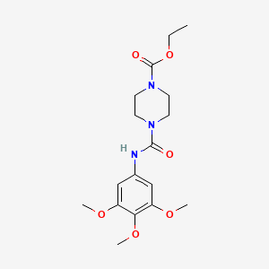 molecular formula C17H25N3O6 B4439104 Ethyl 4-[(3,4,5-trimethoxyphenyl)carbamoyl]piperazine-1-carboxylate 