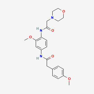 molecular formula C22H27N3O5 B4439173 N-{3-methoxy-4-[(morpholin-4-ylacetyl)amino]phenyl}-2-(4-methoxyphenyl)acetamide 