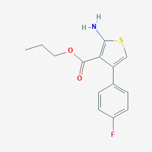 B443918 Propyl 2-amino-4-(4-fluorophenyl)thiophene-3-carboxylate CAS No. 351156-23-5