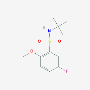 molecular formula C11H16FNO3S B4439193 N-TERT-BUTYL-5-FLUORO-2-METHOXYBENZENE-1-SULFONAMIDE 