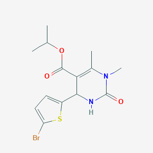 Isopropyl 4-(5-bromo-2-thienyl)-1,6-dimethyl-2-oxo-1,2,3,4-tetrahydro-5-pyrimidinecarboxylate