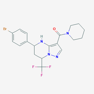 5-(4-Bromophenyl)-3-(1-piperidinylcarbonyl)-7-(trifluoromethyl)-4,5,6,7-tetrahydropyrazolo[1,5-a]pyrimidine