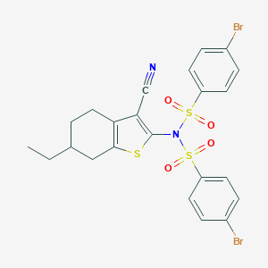 4-bromo-N-[(4-bromophenyl)sulfonyl]-N-(3-cyano-6-ethyl-4,5,6,7-tetrahydro-1-benzothien-2-yl)benzenesulfonamide