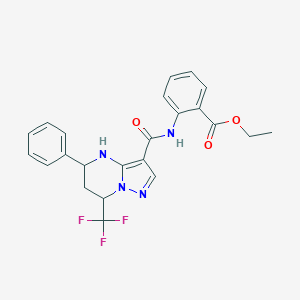 Ethyl2-({[5-phenyl-7-(trifluoromethyl)-4,5,6,7-tetrahydropyrazolo[1,5-a]pyrimidin-3-yl]carbonyl}amino)benzoate