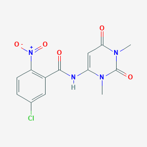 5-chloro-N-(1,3-dimethyl-2,6-dioxo-1,2,3,6-tetrahydropyrimidin-4-yl)-2-nitrobenzamide