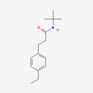 molecular formula C15H23NO B4439530 N-tert-butyl-3-(4-ethylphenyl)propanamide 