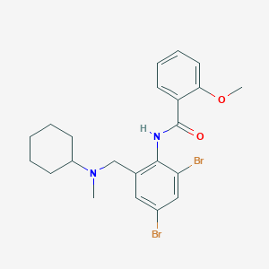 N-(2,4-dibromo-6-{[cyclohexyl(methyl)amino]methyl}phenyl)-2-methoxybenzamide