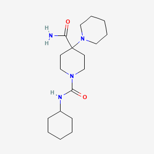 molecular formula C18H32N4O2 B4439553 N'-CYCLOHEXYL-1,4'-BIPIPERIDINE-1',4'-DICARBOXAMIDE 