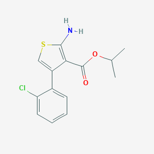 molecular formula C14H14ClNO2S B443961 Isopropyl 2-amino-4-(2-chlorophenyl)thiophene-3-carboxylate CAS No. 6132-29-2