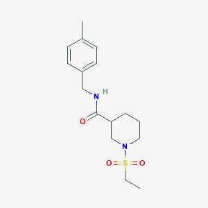 molecular formula C16H24N2O3S B4439622 1-(ethylsulfonyl)-N-(4-methylbenzyl)piperidine-3-carboxamide 
