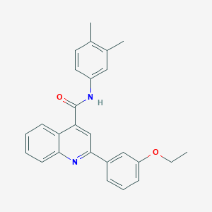 molecular formula C26H24N2O2 B443963 N-(3,4-dimethylphenyl)-2-(3-ethoxyphenyl)quinoline-4-carboxamide 