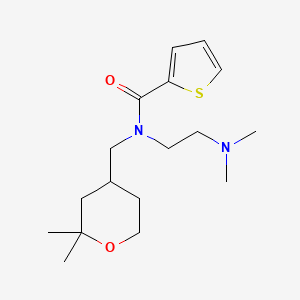 molecular formula C17H28N2O2S B4439644 N-[2-(dimethylamino)ethyl]-N-[(2,2-dimethyloxan-4-yl)methyl]thiophene-2-carboxamide 