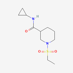 molecular formula C11H20N2O3S B4439645 N-cyclopropyl-1-(ethylsulfonyl)piperidine-3-carboxamide 