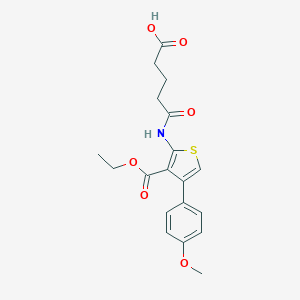 5-{[3-(Ethoxycarbonyl)-4-(4-methoxyphenyl)-2-thienyl]amino}-5-oxopentanoic acid