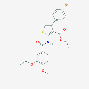 molecular formula C24H24BrNO5S B443971 ETHYL 4-(4-BROMOPHENYL)-2-(3,4-DIETHOXYBENZAMIDO)THIOPHENE-3-CARBOXYLATE 