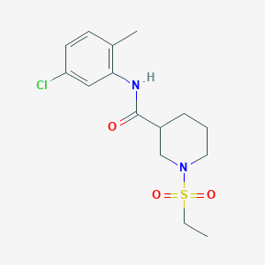 molecular formula C15H21ClN2O3S B4439729 N-(5-chloro-2-methylphenyl)-1-(ethylsulfonyl)piperidine-3-carboxamide 