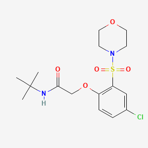 molecular formula C16H23ClN2O5S B4439750 N-tert-butyl-2-(4-chloro-2-morpholin-4-ylsulfonylphenoxy)acetamide 